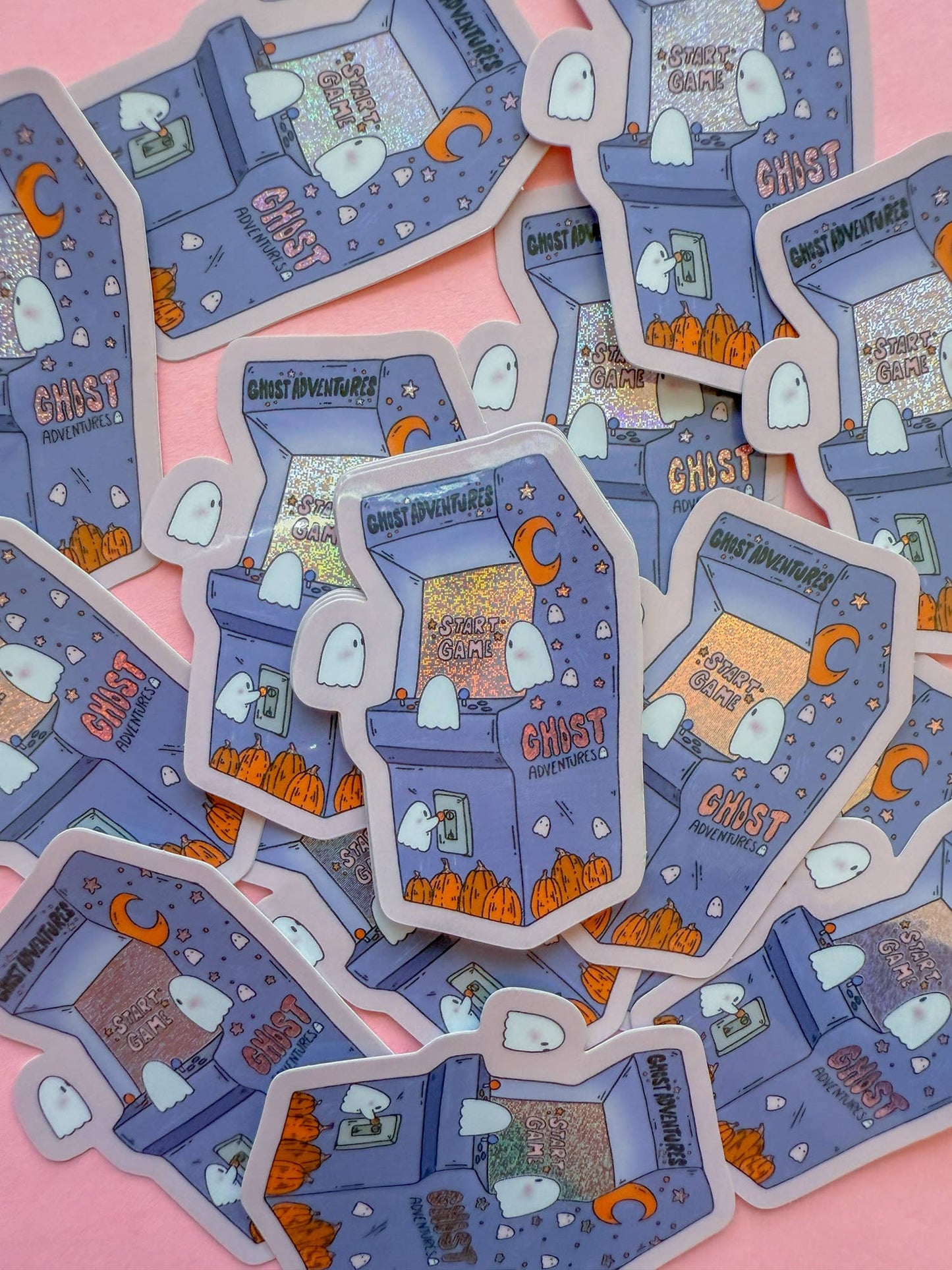 Ghostly Arcade Vinyl Sticker