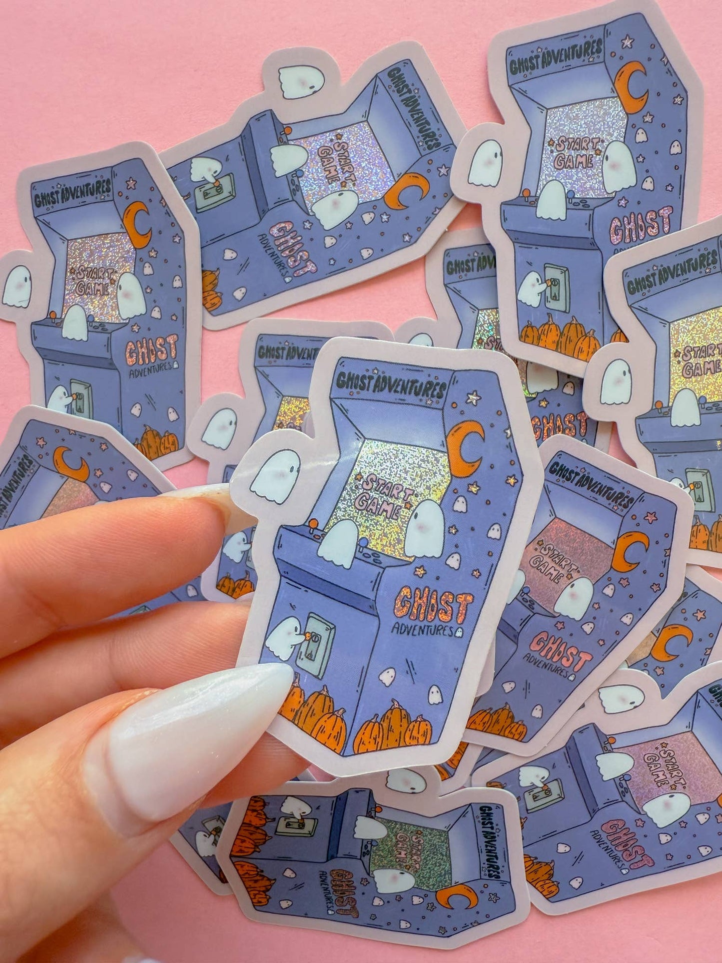Ghostly Arcade Vinyl Sticker