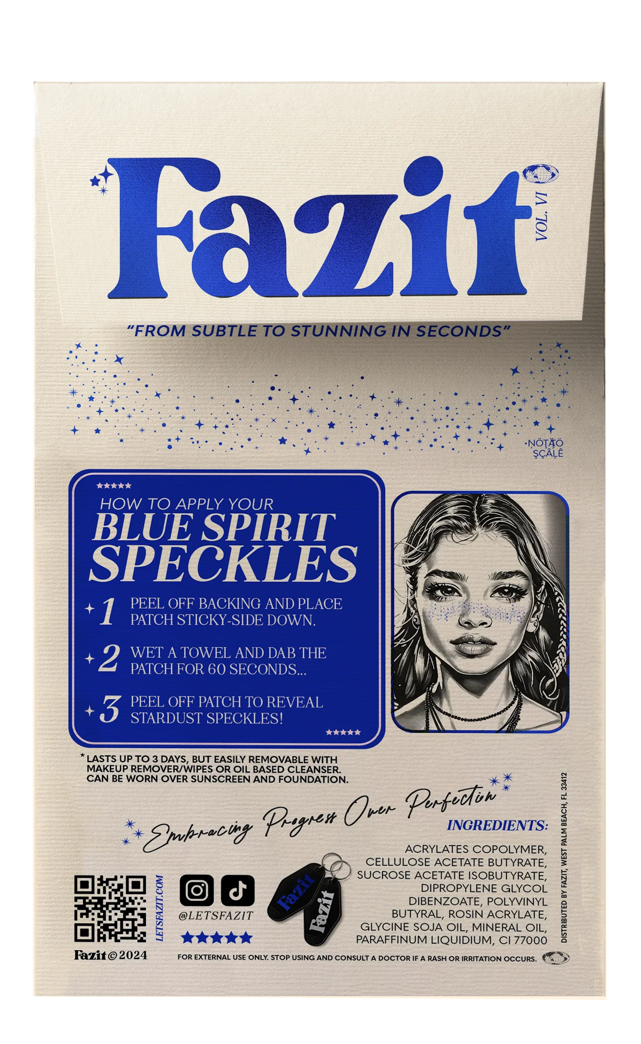 Blue Spirit Speckles Makeup Patches