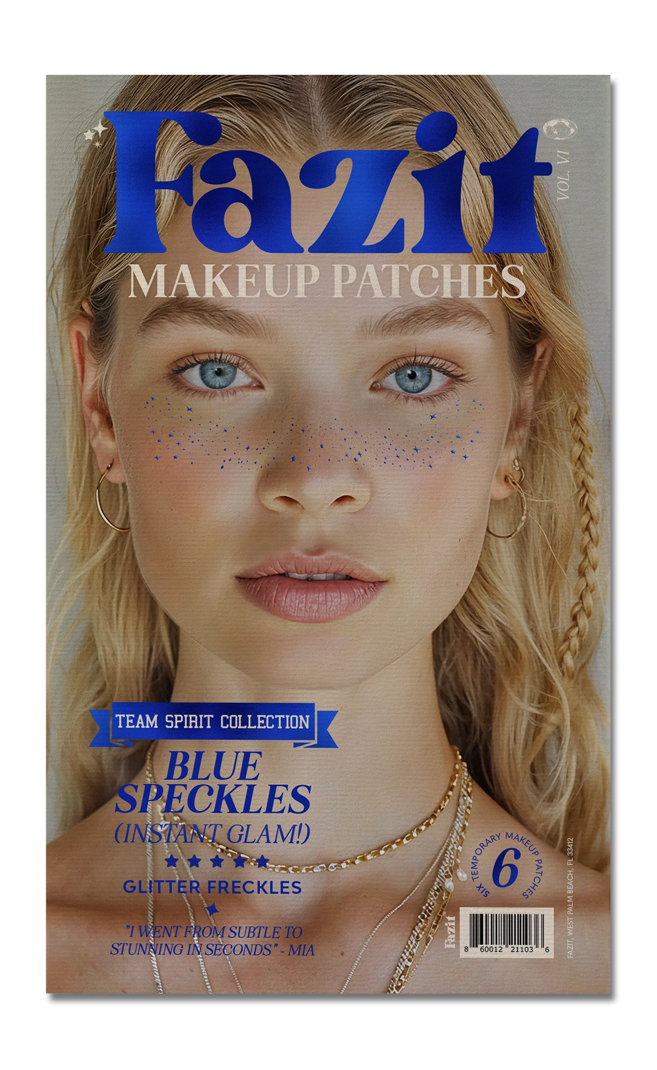 Blue Spirit Speckles Makeup Patches