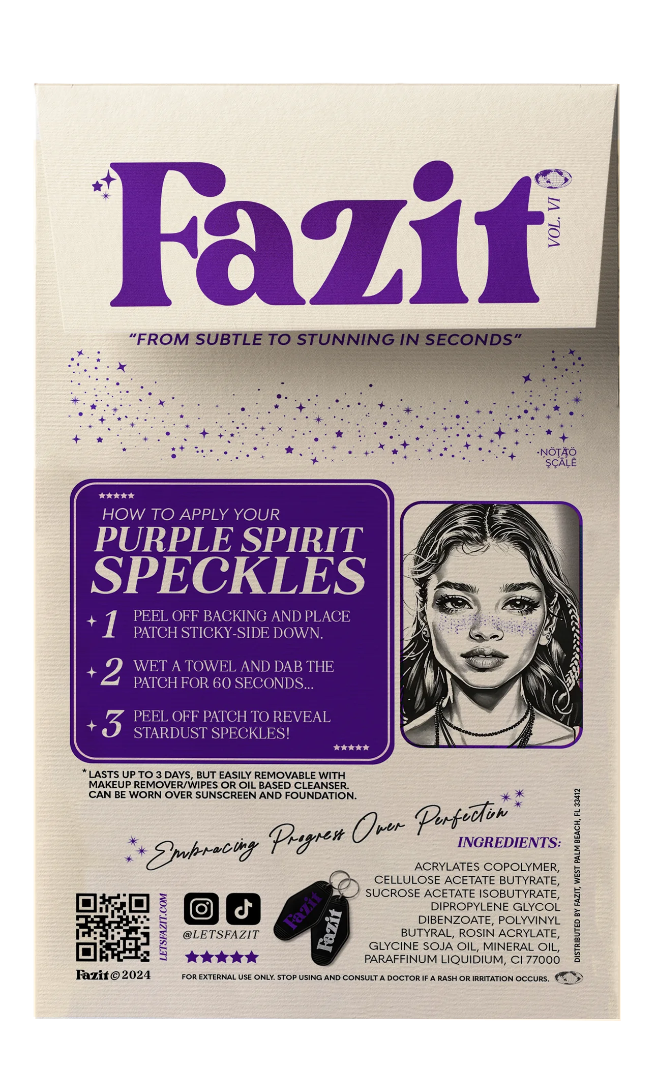 Purple Spirit Speckles Makeup Patches