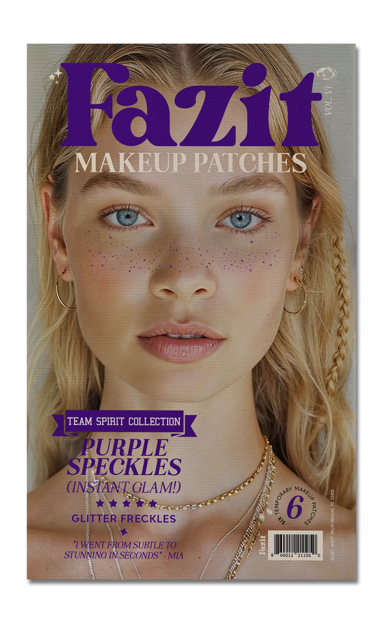 Purple Spirit Speckles Makeup Patches