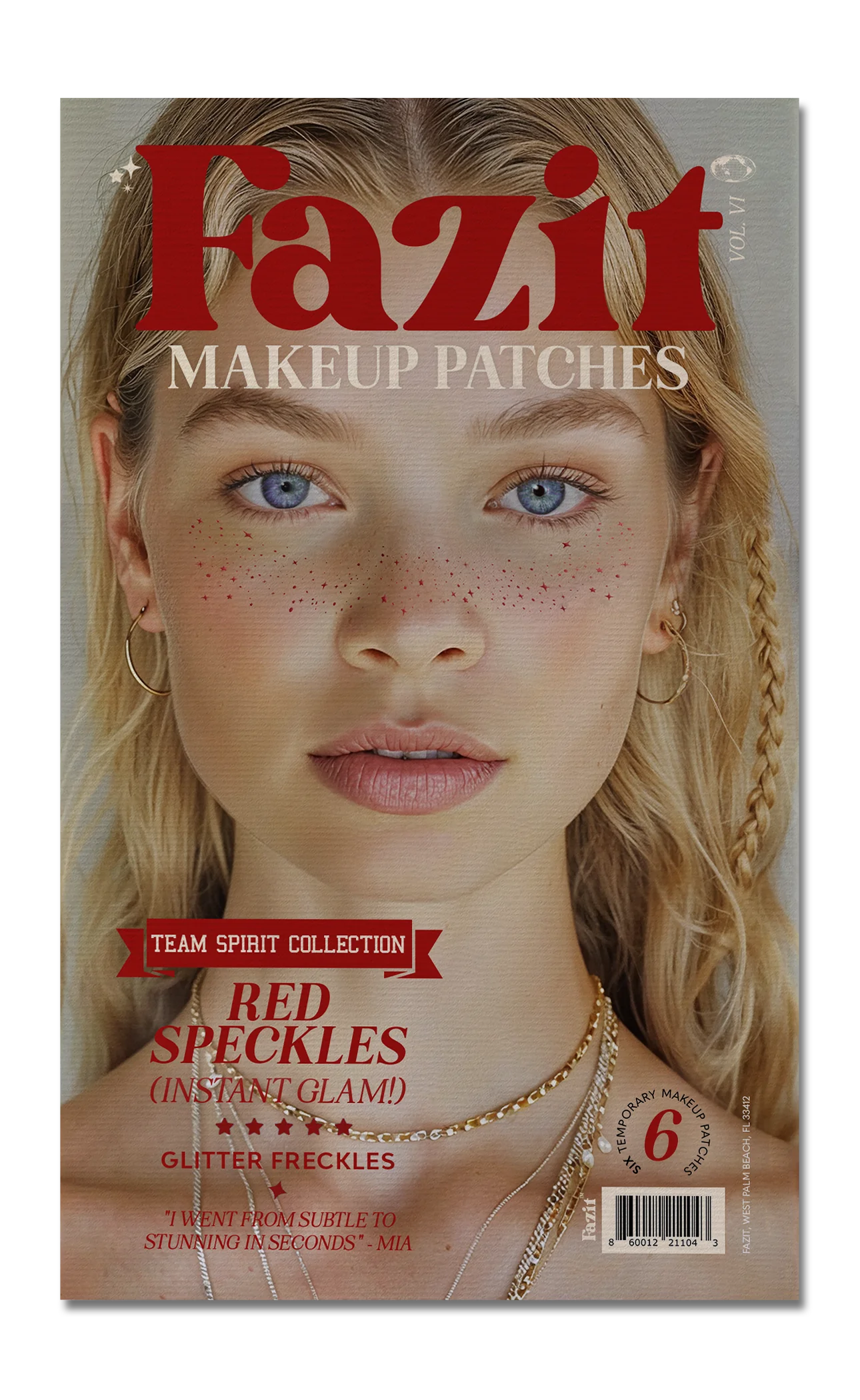 Red Spirit Speckles Makeup Patches