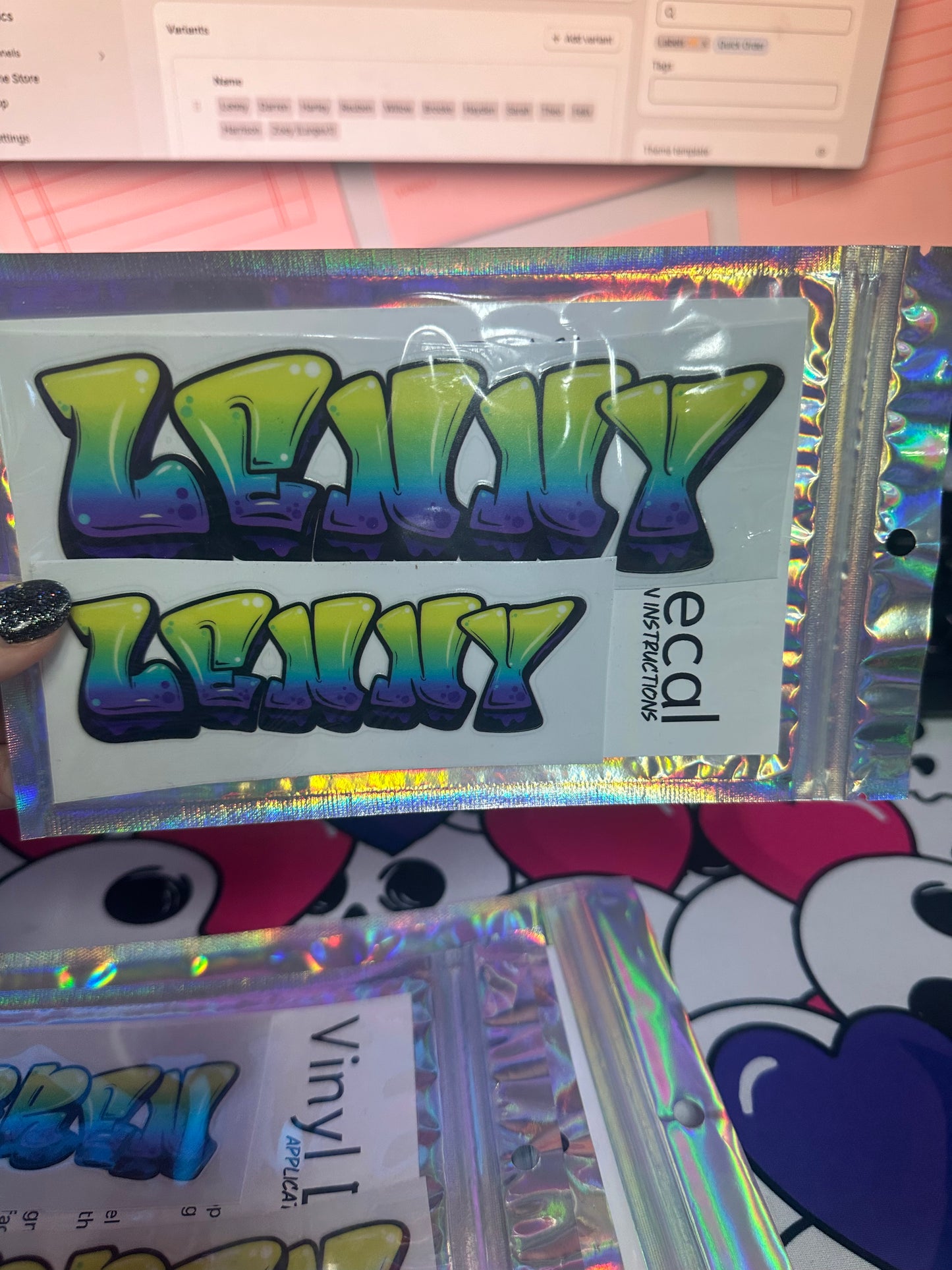 Pre-made Drink Bottle Name decals