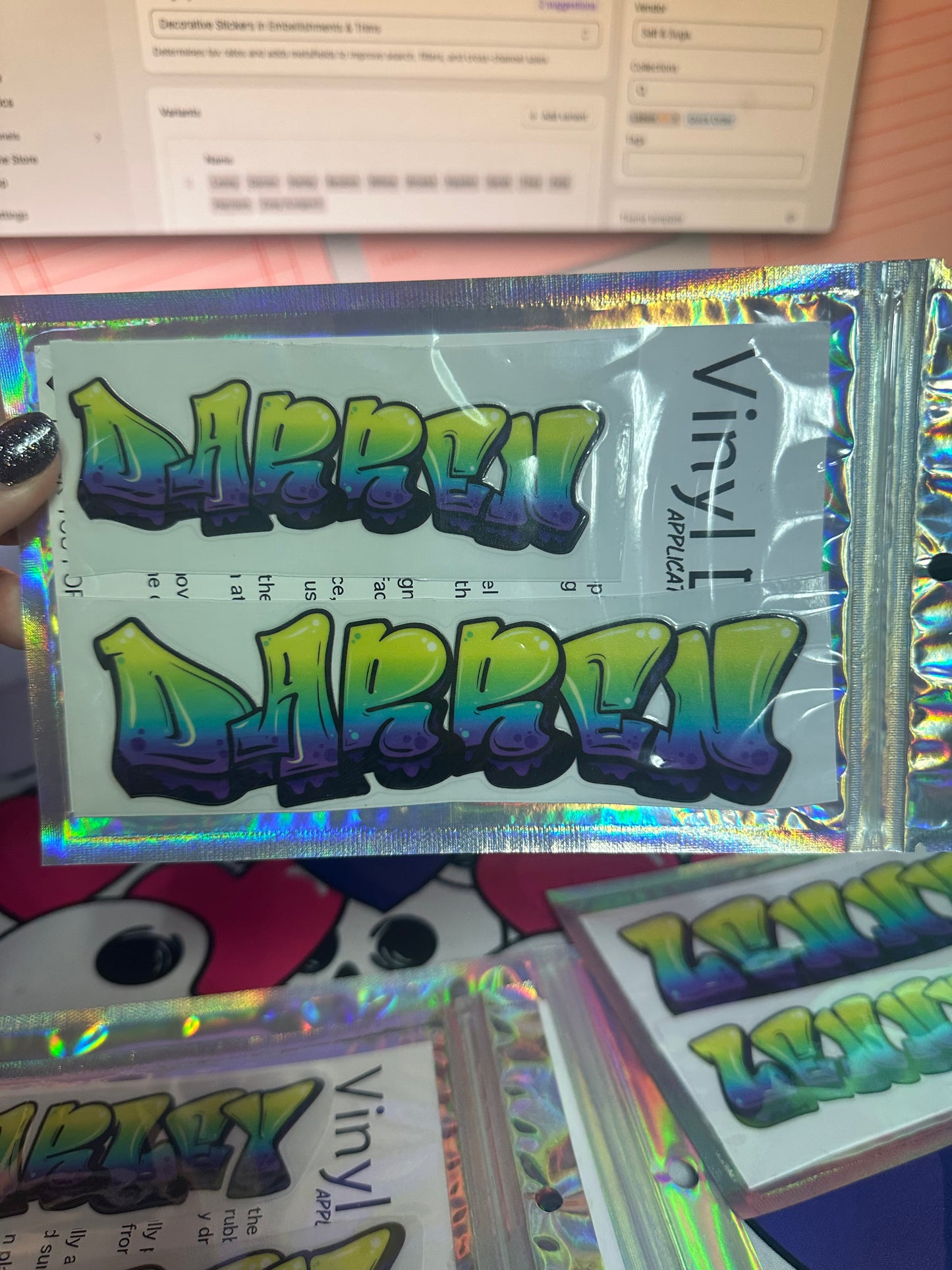 Pre-made Drink Bottle Name decals