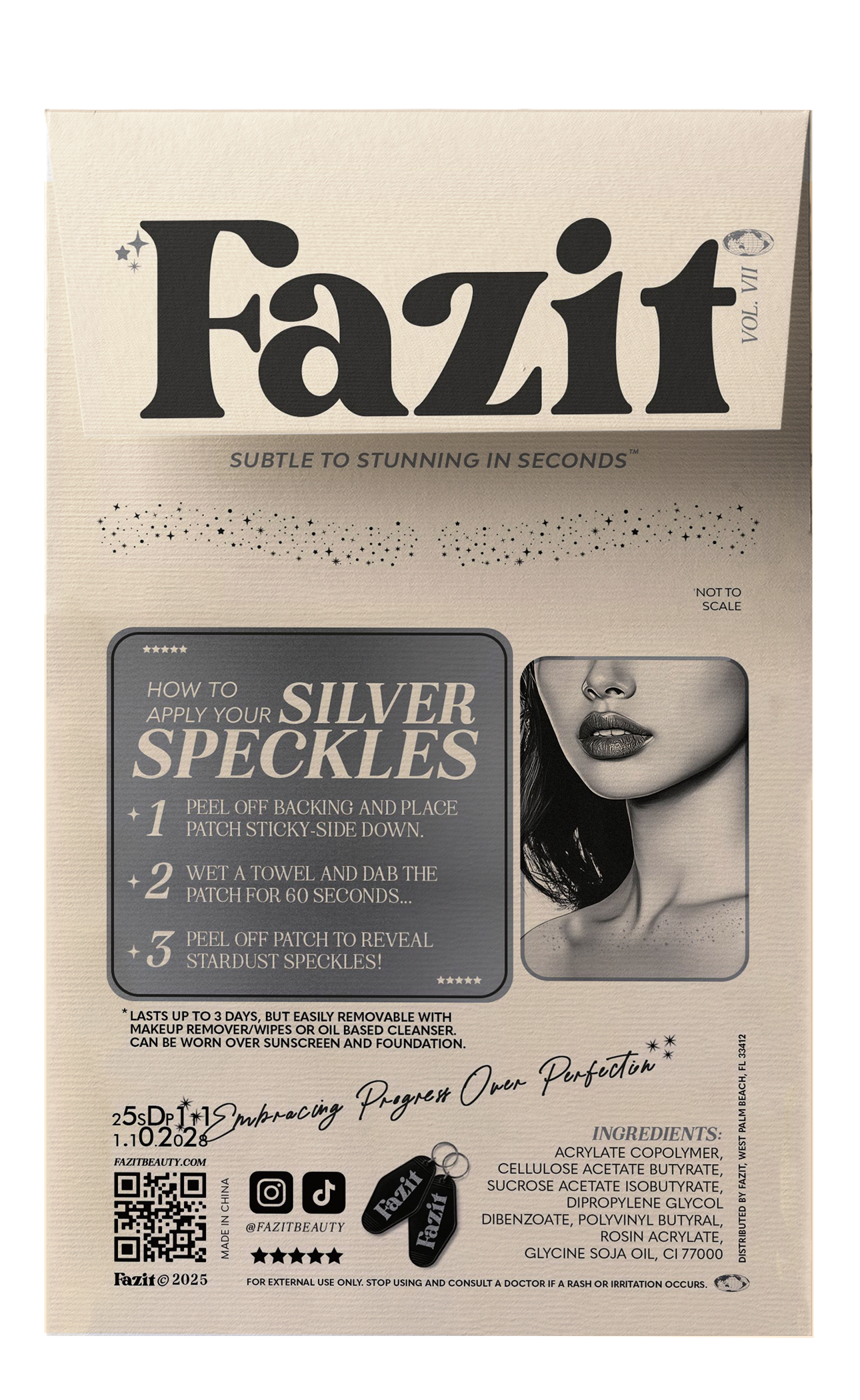 Fazit Makeup Patch Silver Décolletage Speckles Body Glitter