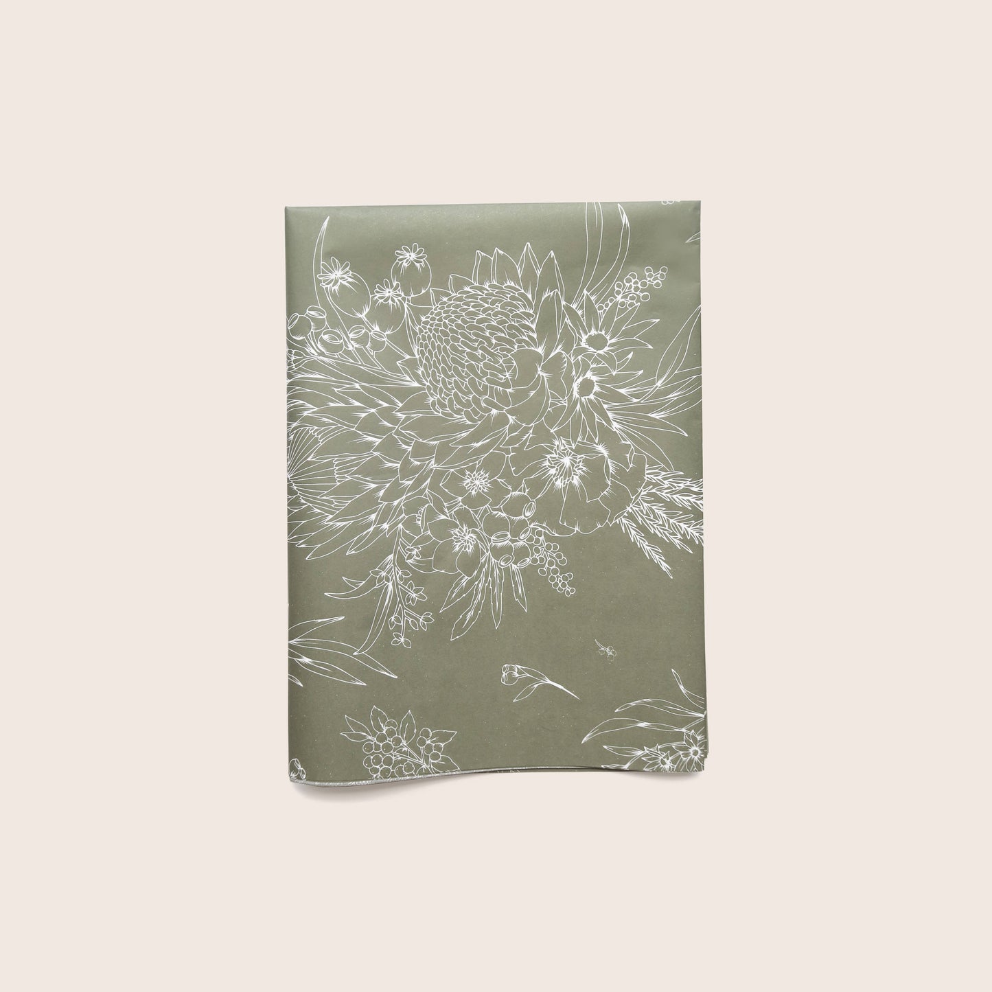 Tissue Paper - King Protea In Olive