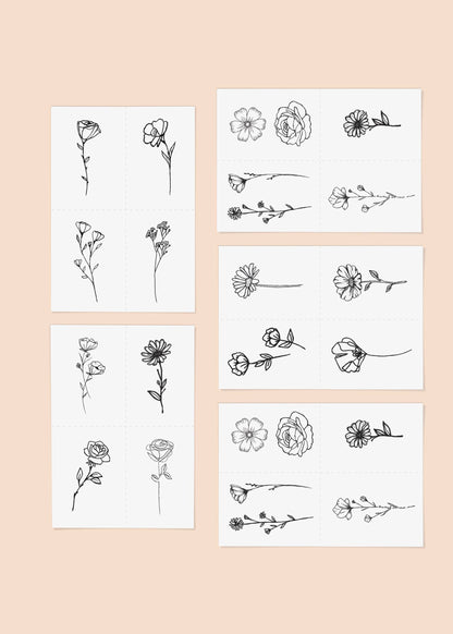 Blooming Temporary Tattoo Pack