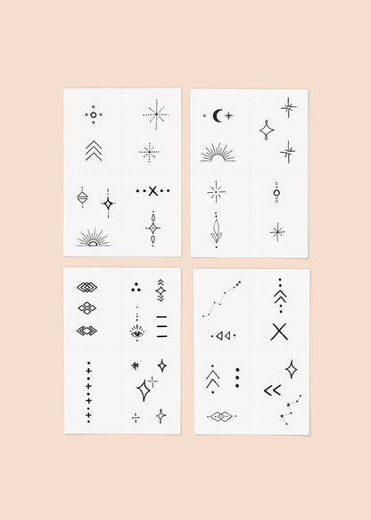 Celestial Temporary Tattoo Pack