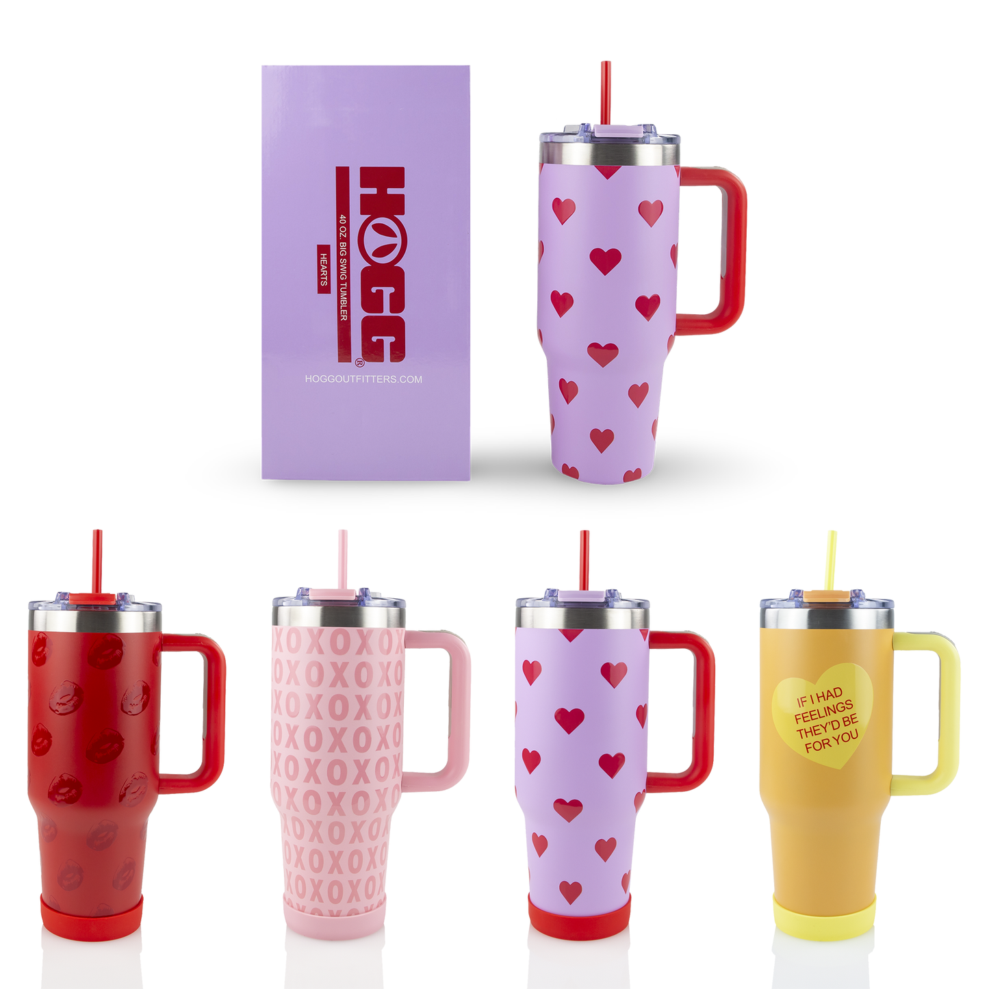 40oz POWDER COATED BIG SWIG TUMBLER - VALENTINE'S COLLECTION