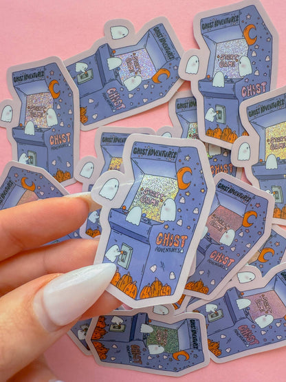 Ghostly Arcade Vinyl Sticker