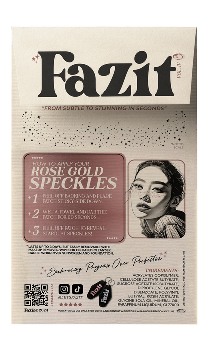 Fazit Makeup Patches Rose Gold Face Glitter Makeup Speckles
