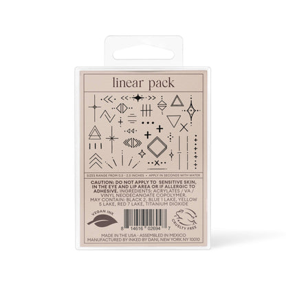 Linear Temporary Tattoo Pack