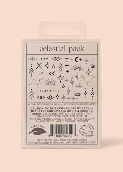 Celestial Temporary Tattoo Pack