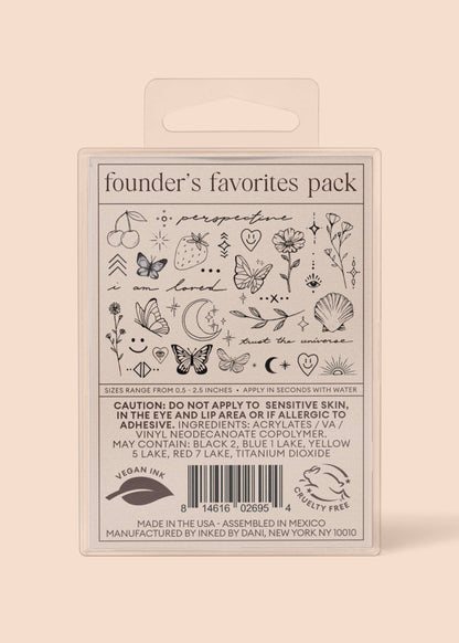 Founders Favorites Temporary Tattoo Pack
