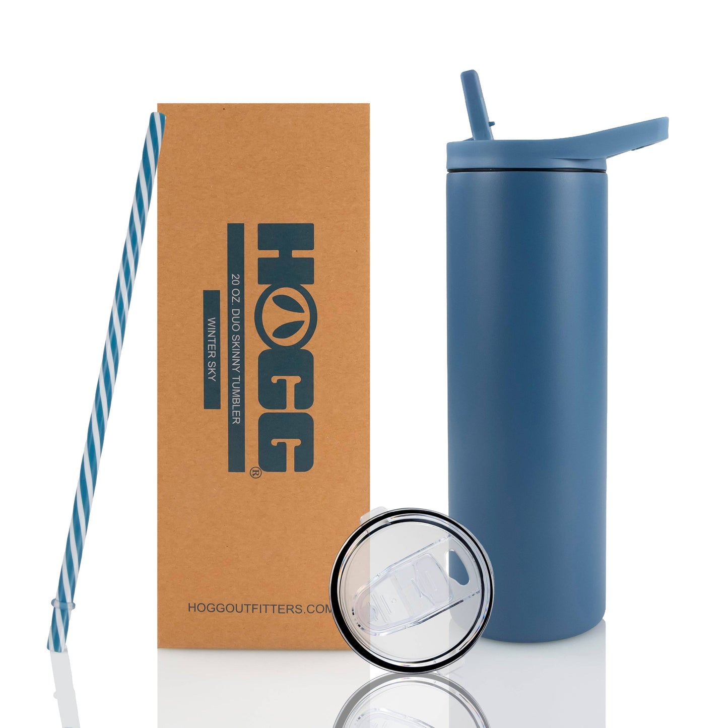 20oz POWDER COATED DUO SKINNY TUMBLER - WINTER WONDERLAND