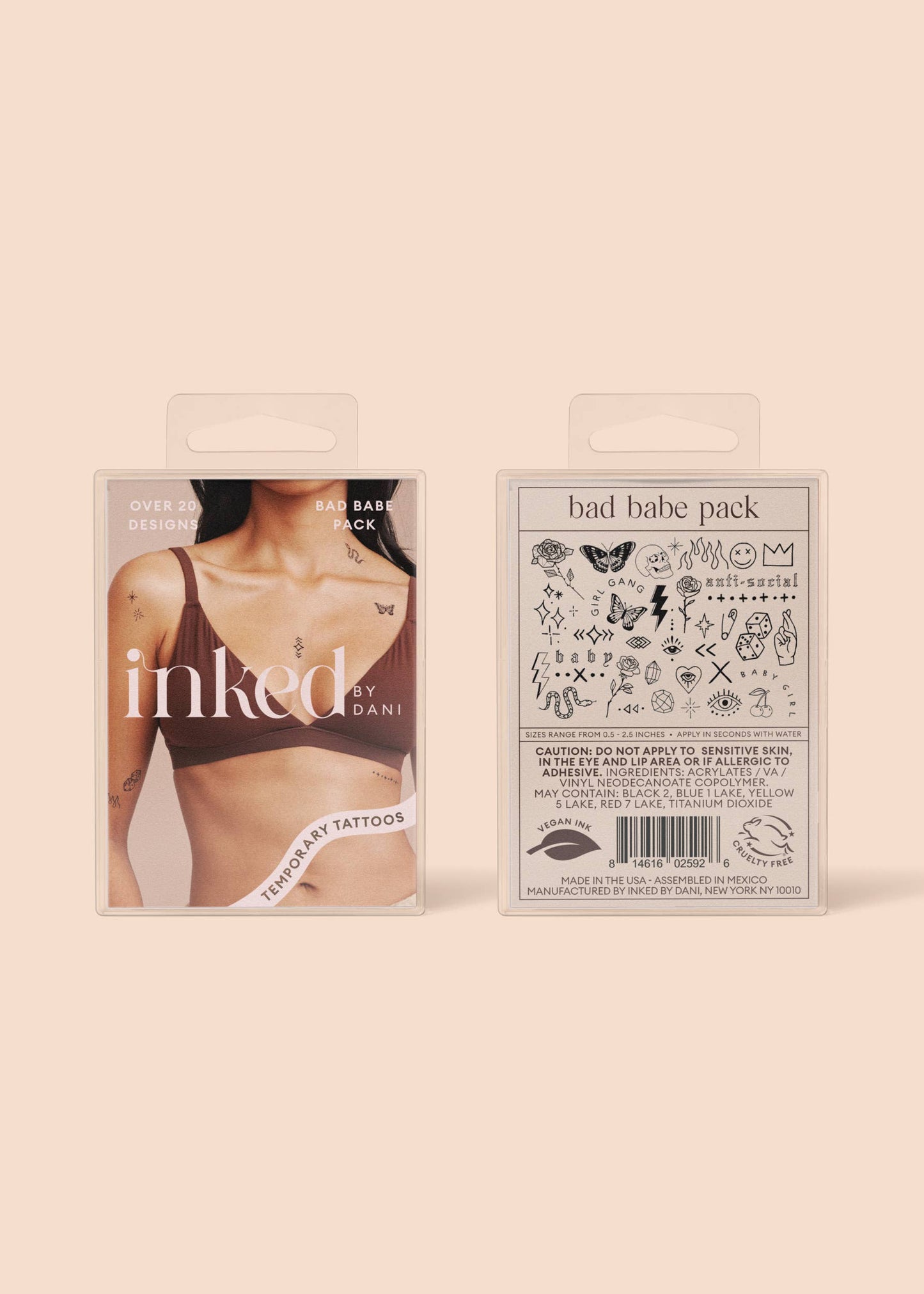 Bad Babe Temporary Tattoo Pack