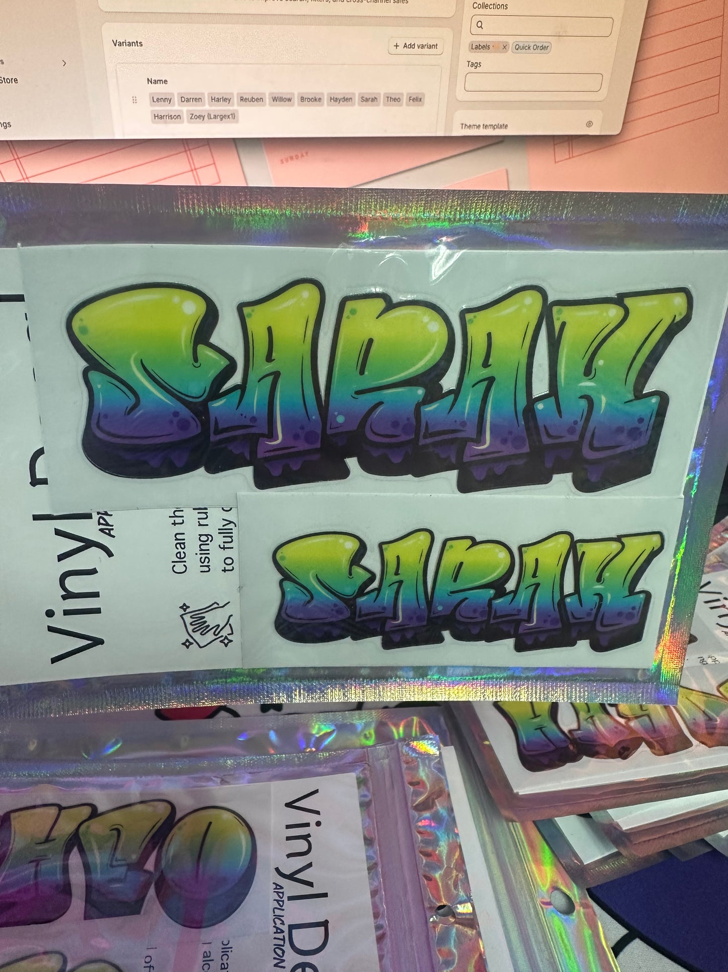 Pre-made Drink Bottle Name decals