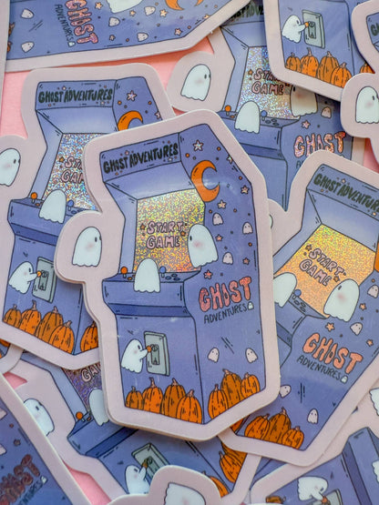 Ghostly Arcade Vinyl Sticker
