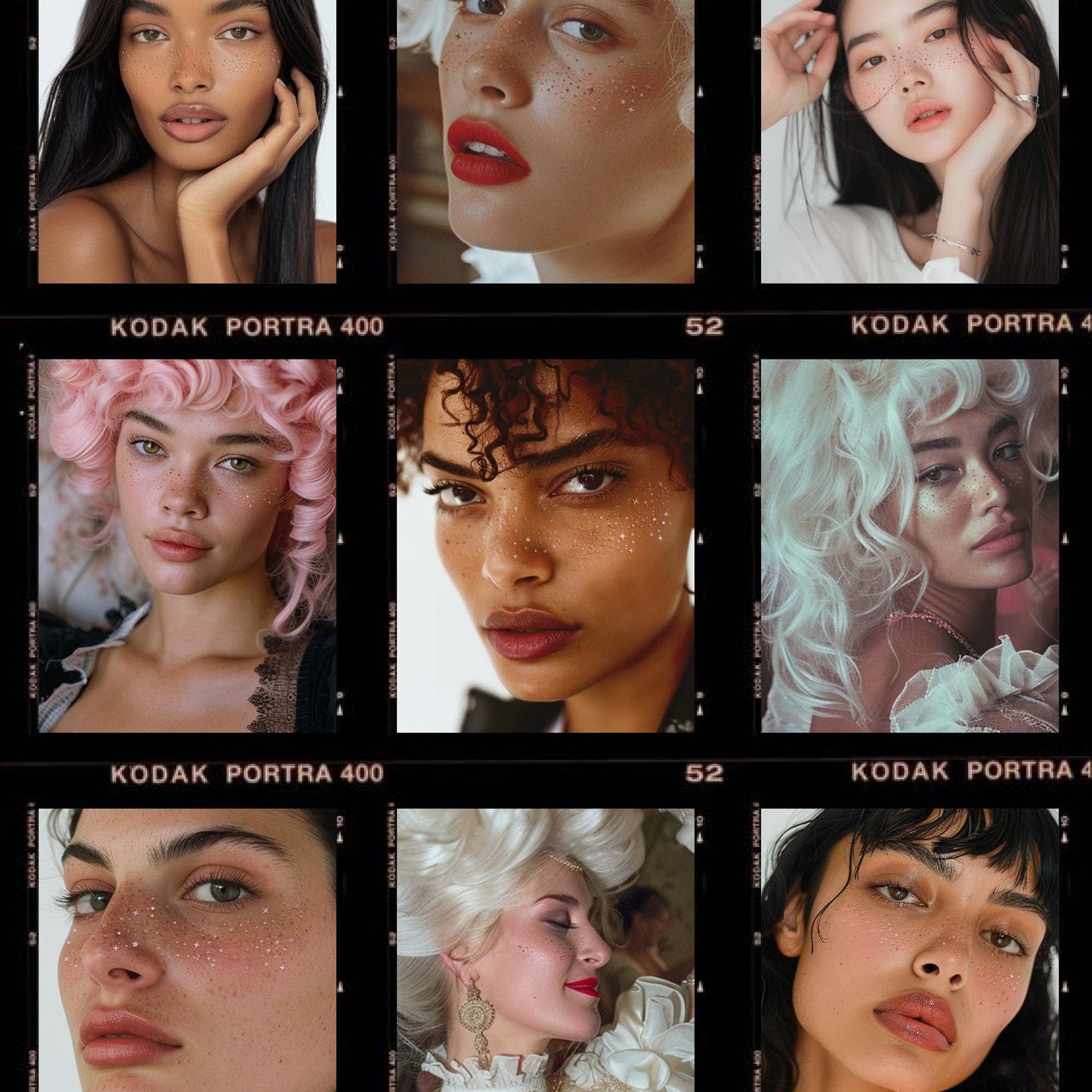 Fazit Makeup Patches Rose Gold Face Glitter Makeup Speckles