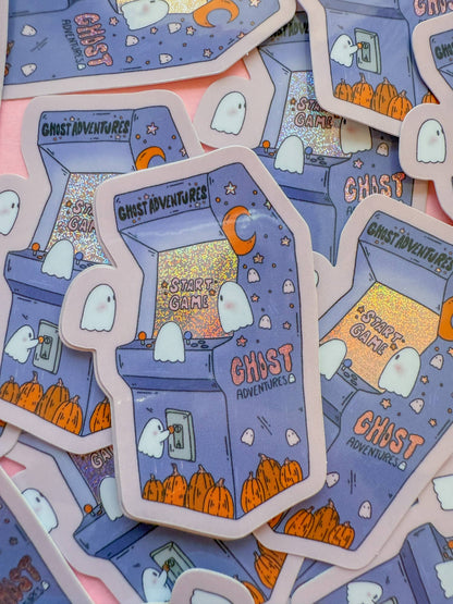 Ghostly Arcade Vinyl Sticker